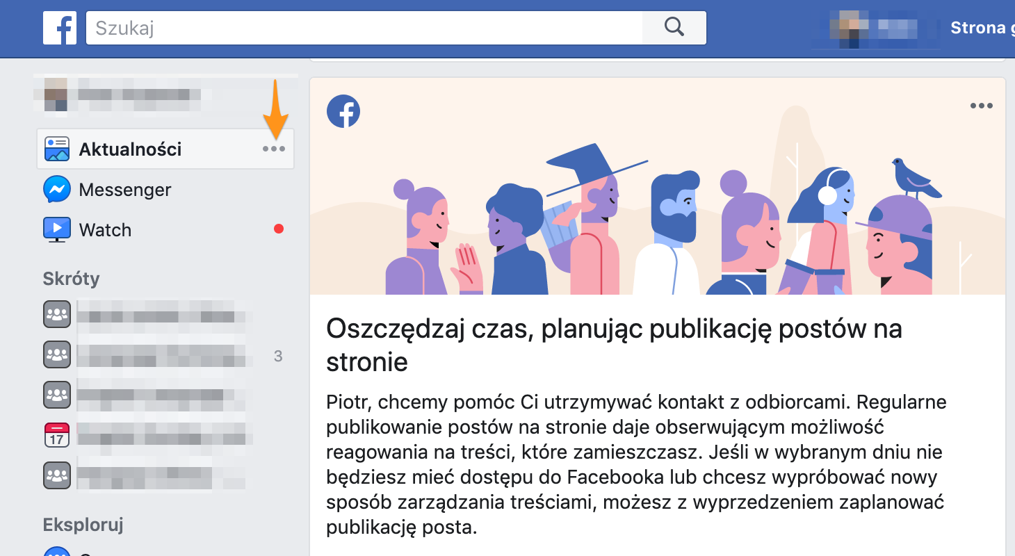 Jak znaleźć ustawienia tablicy na Facebooku