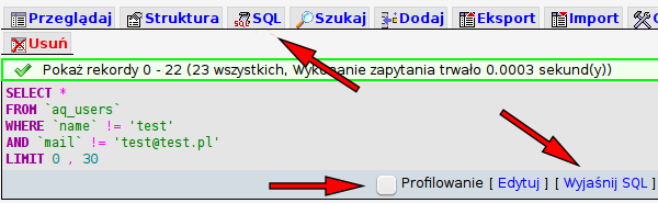 Link do wyjaśnień SQL